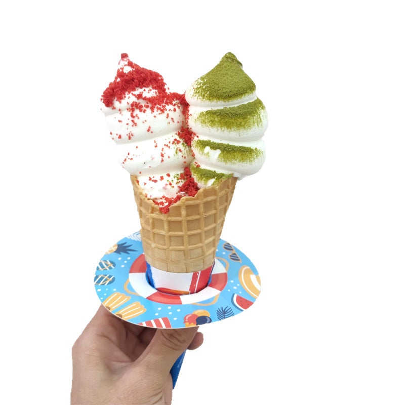 Internet-Famous Ice Cream Cone Drip-Proof Paper Tray Camellia Tassel Hanging Spike Ice Cream Drip-Proof Cone Paper Cover - Image 5